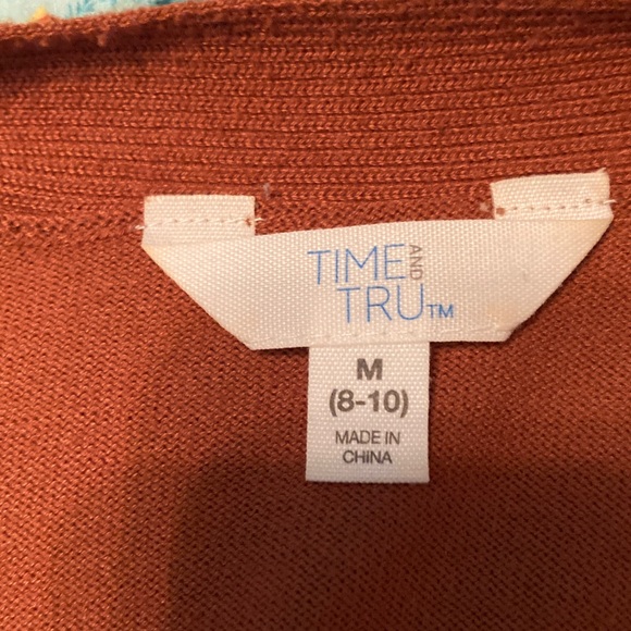 Time and Tru Women's Cardigan in Warm Brown Size M - Picture 3 of 4
